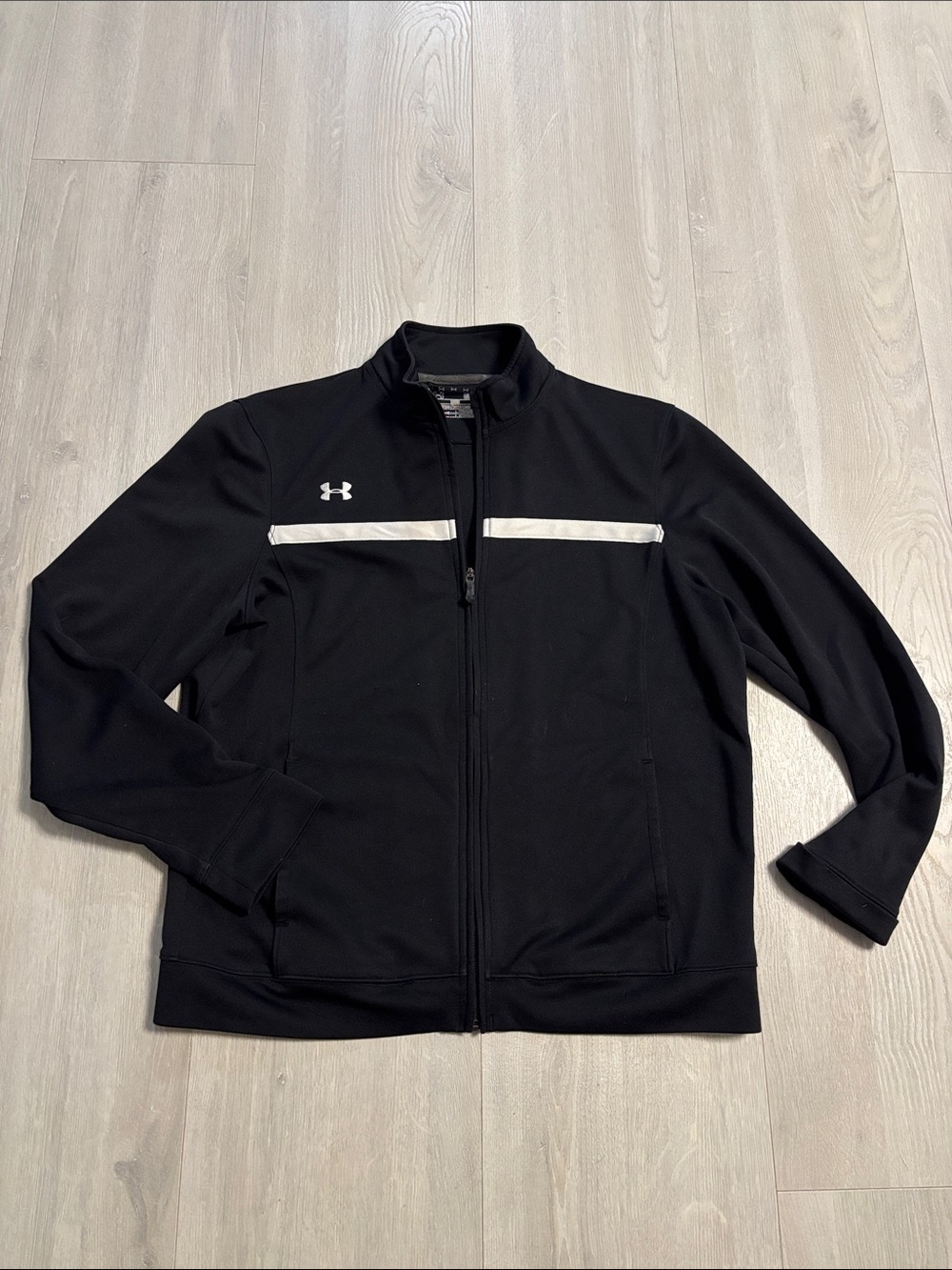 🔥BUNDLESALE Ladies L Under Armour Loose Black Performance Full-Zip Track Jacket